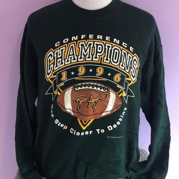 Other - Green Bay Packers Brett Favre 4 Nfl 1996 Conference Champions Sweatshirt